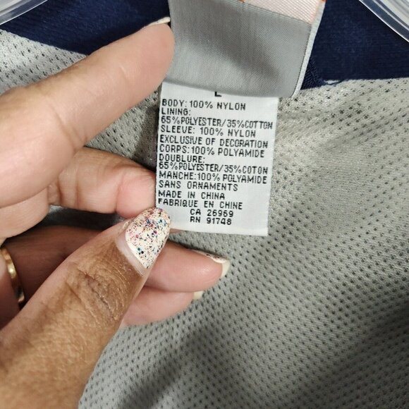 Nike Bauer Hockey Full Zip Jacket Women Size L Vented Zip Pockets Blue Tan - Picture 8 of 10